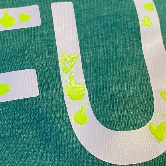 Neon, Custom, Glow In The Dark, F Word, Long Sleeve, Hooded Tee - Picture 11 of 14